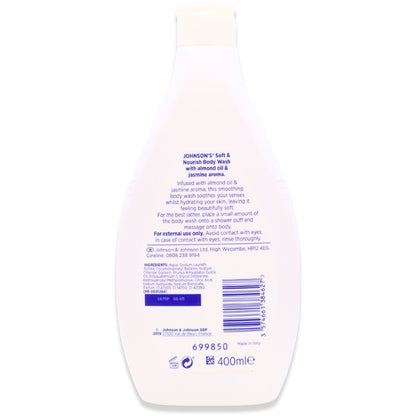 Johnson’s Baby Soft & Nourish Body Wash 400ml – Almond Oil & Jasmine Aroma for Gentle Baby Care