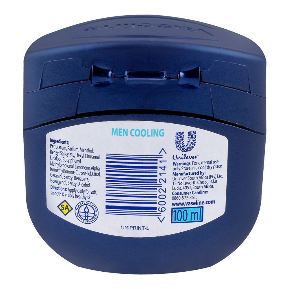 Vaseline Blue Seal Men Petroleum Jelly Cooling 100ml