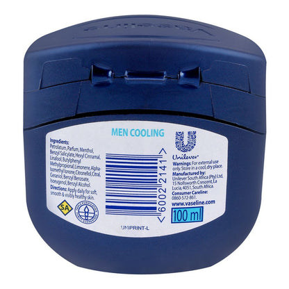 Vaseline Blue Seal Men Petroleum Jelly Cooling 100ml