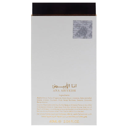 Lattafa Ana Abiyedh Leather Perfumes For Women And Men  Eau De Parfum Spray 60ml