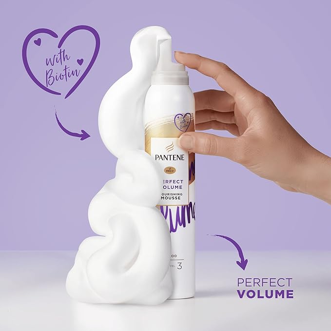 Pantene Pro-V Perfect Volume Nourishing Mousse 200 ml Hold Level 3 & Volumizing Hair Styling