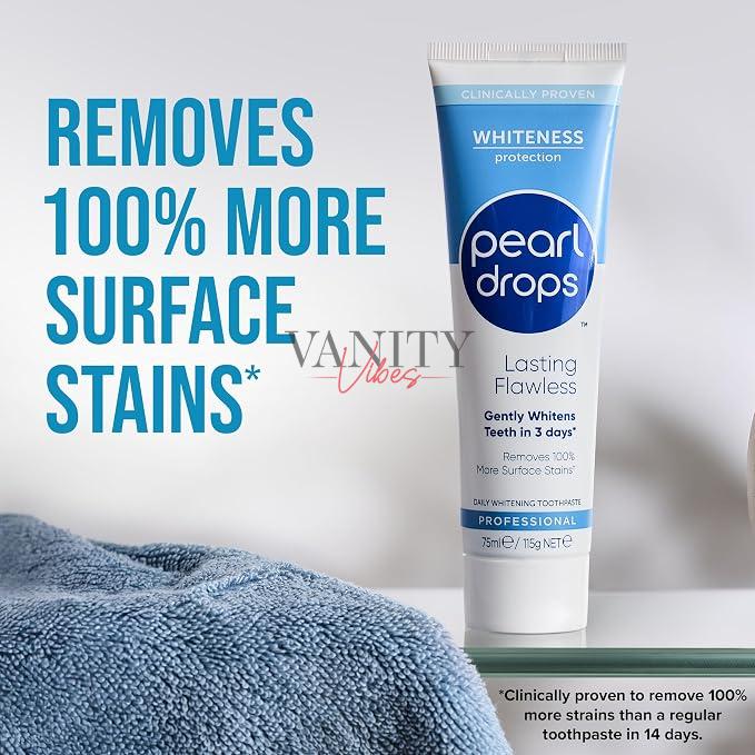 Pearl Drops - Lasting Flawless Professional Daily Toothpaste - Whiter Teeth In 3 Days - 75 ml