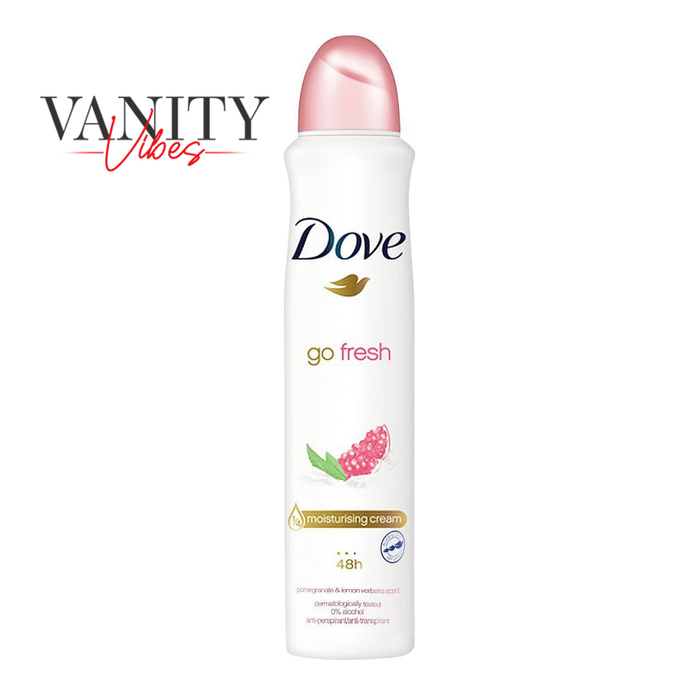 Dove 48H Go Fresh Pomegranate & Lemon Scent Deodorant Spray, for Women, 0% Alcohol 150-ml