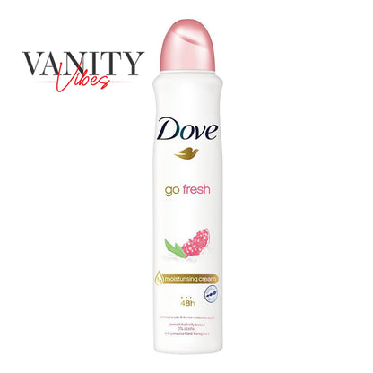 Dove 48H Go Fresh Pomegranate & Lemon Scent Deodorant Spray, for Women, 0% Alcohol 150-ml