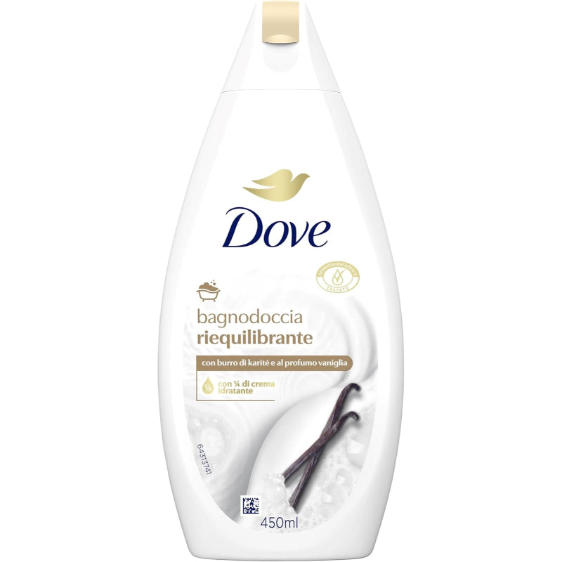 Dove Reiquilibrante Moisturizing Shower Gel 450ml – Gentle Hydrating Body Wash for Smooth & Soft Skin