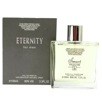 Smart Collection Eternity for Men Eau de Parfum 100ml - Long Lasting Fresh Aromatic Masculine Fragrance Spray