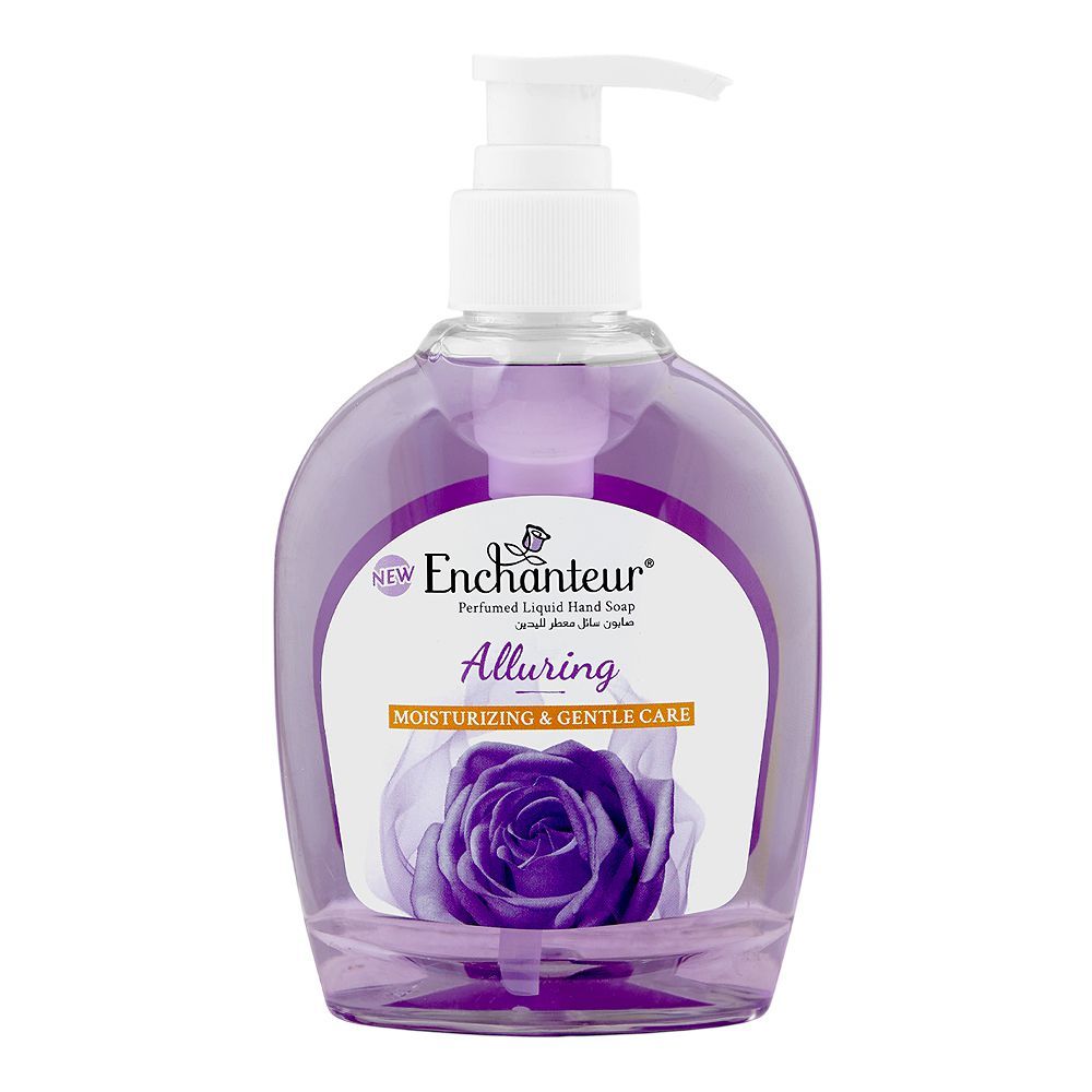Enchanteur Alluring Hand Wash 250ml – Gentle Cleansing Liquid Soap with Long Lasting Floral Fragrance, Moisturizing Care, Odo