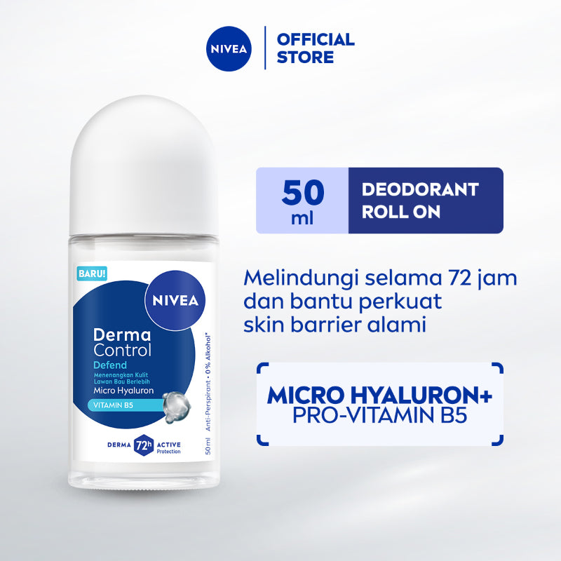 Nivea Derma Control Defend Micro Hyaluron & Vitamin B5 72H Active Roll-On 50ml