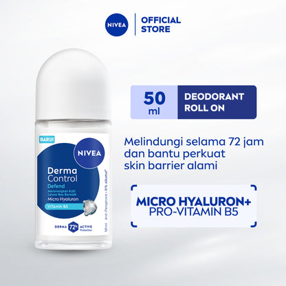 Nivea Derma Control Defend Micro Hyaluron & Vitamin B5 72H Active Roll-On 50ml