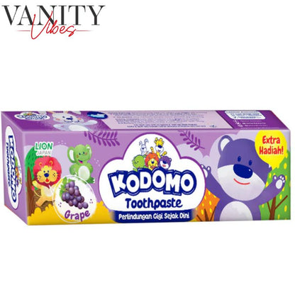 Kodomo Lion Japan Grape Toothpaste 45g Extra Gift Gentle Cavity Protection for Kids