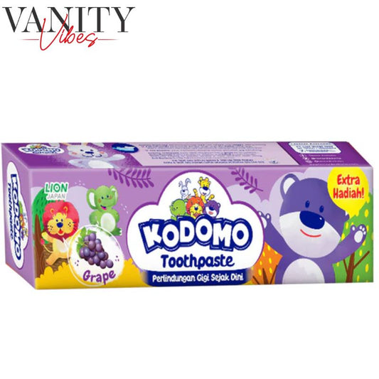 Kodomo Lion Japan Grape Toothpaste 45g Extra Gift Gentle Cavity Protection for Kids