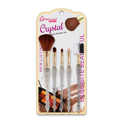 Glamorous Face 5 In 1 Makeup Brush Set (Multicolour)