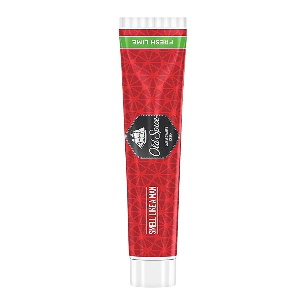 Old Spice Lather Shaving Cream with Fresh Lime Fragrance 70 g Smooth Shave & Masculine Scent
