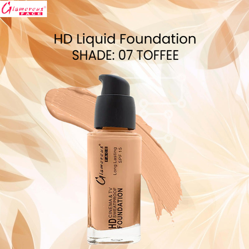 Glamorous Face HD Liquid Foundation (07 TOFFEE)
