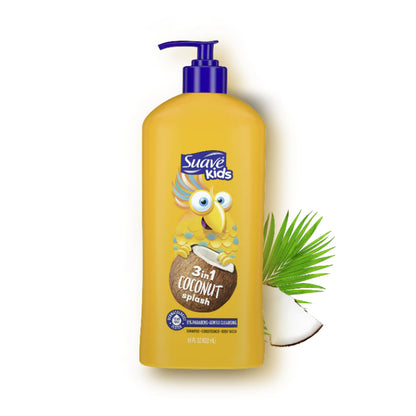 Suave Kids 3 in 1 Coconut Splash Shampoo + Conditioner + Body Wash 532ml