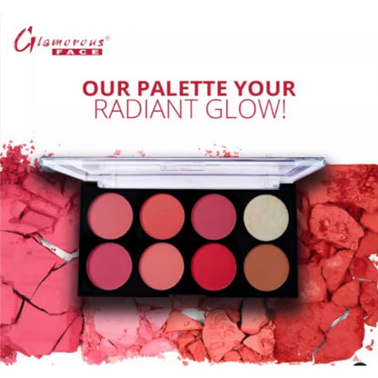 Glamorous Face 8 Color Ultra Blush on Palette (SHADE 01)
