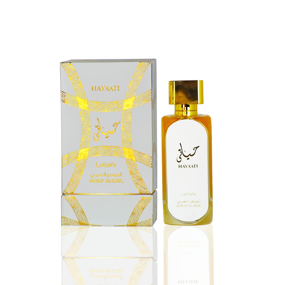 Lattafa Hayaati White Gold Elixir EDP 100ml - Long Lasting Unisex Perfume for Men & Women