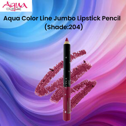 Aqua Color Line Jumbo Lipstick Pencil (Shade:204)