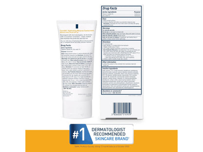 CeraVe Hydrating Mineral Sunscreen SPF 50 Face Lotion-75ml (USA STOCK WITH BOX)