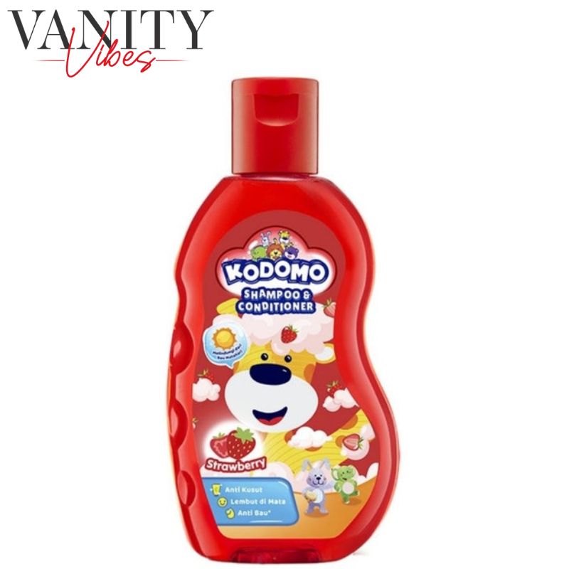Kodomo Strawberry Antibacterial Shampoo & Conditioner For Kids 200ml