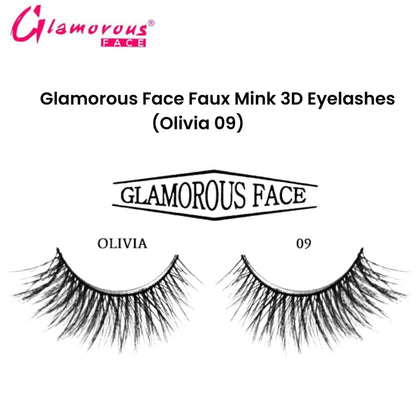 Glamorous Face Faux Mink 3D Eyelashes (Olivia 09)