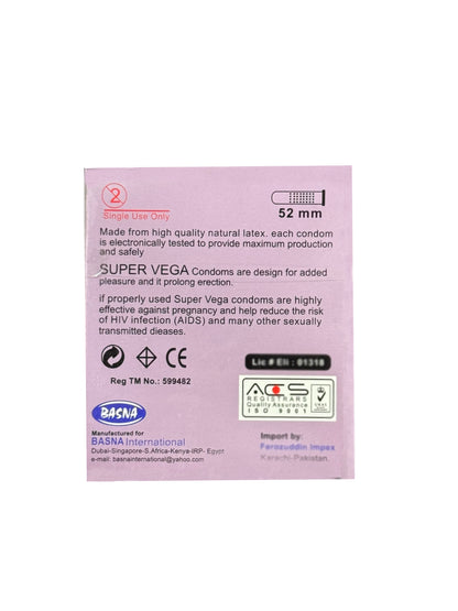 INNO SuperVega Jasmine Condoms Pack of 9 Condoms Delay & Jasmine Fragnance