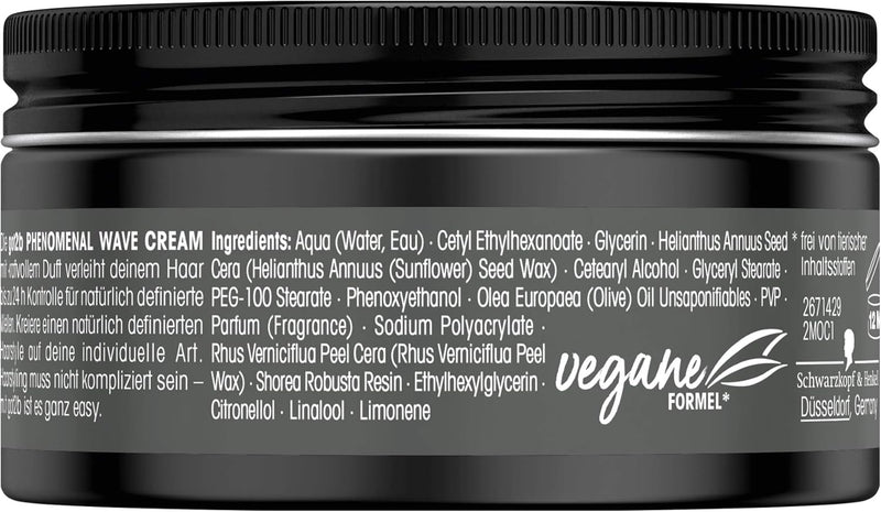 Schwarzkopf Got2b Phenomenal Wave Cream 100ml Definition & Frizz-Free Waves