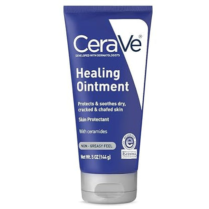 CeraVe Healing Ointment for Face & Body, Protects and Soothes Dry, Cracked, & Chafed Skin -144g
