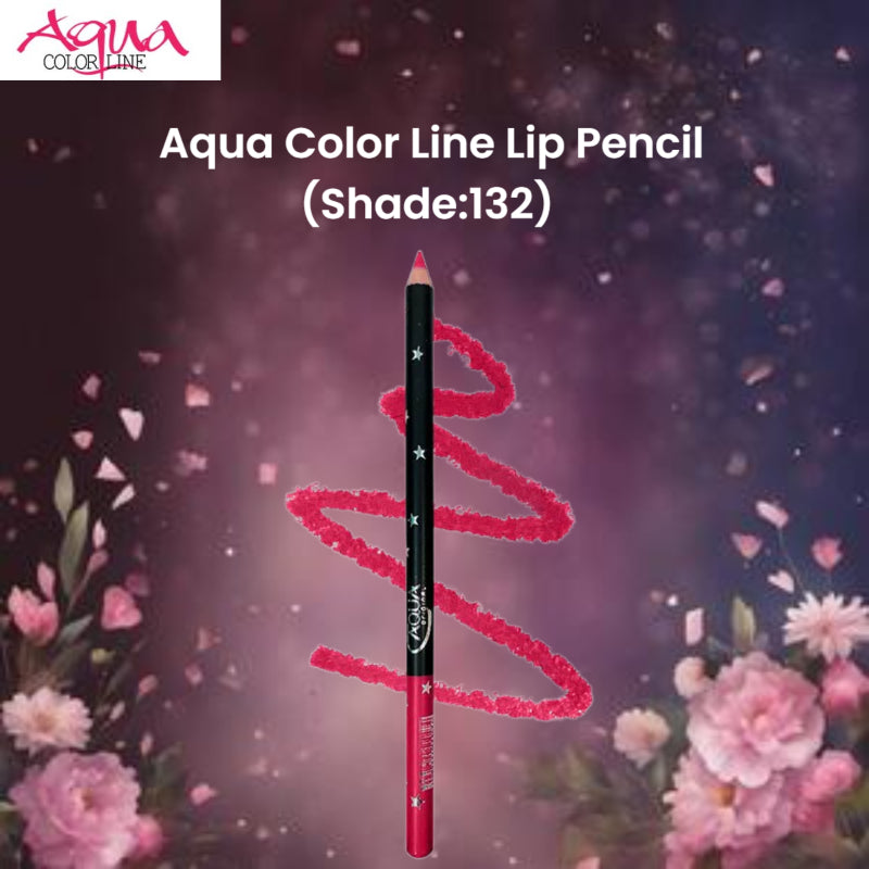 Aqua Color Line Lip Pencil (Shade:132)