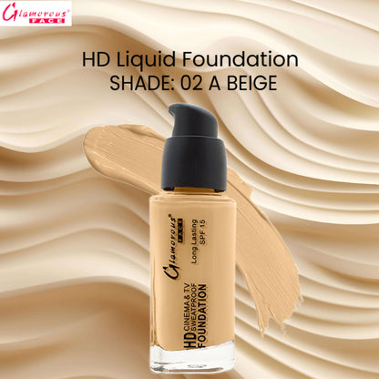 Glamorous Face HD Liquid Foundation (02A Beige)