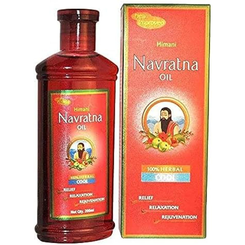 Himani Navratna Ayurvedic Cooling Hair Oil 200ml – Herbal Head Massage Oil for Stress Relief, Headache Cooling Effect & Stron
