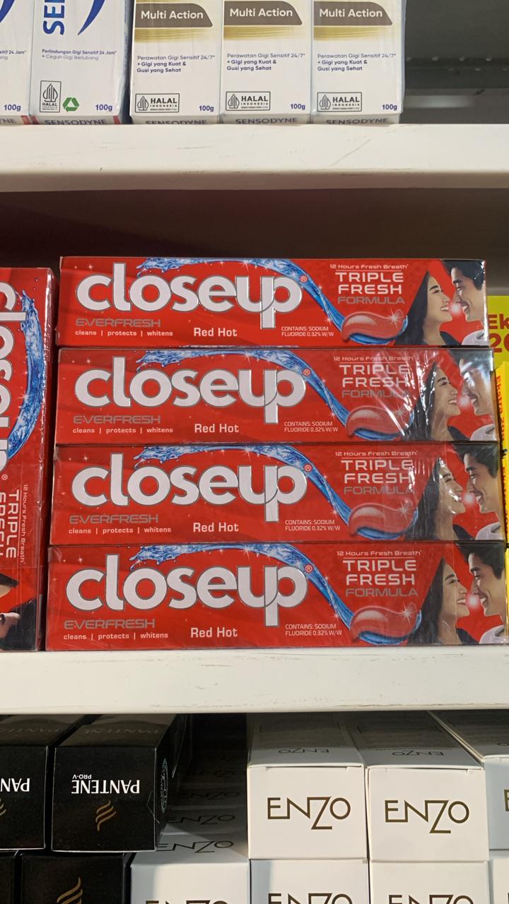 Closeup Everfresh+ Red Hot Toothpaste 160g / 123ml 12-Hour Fresh Breath Triple Fresh Formula