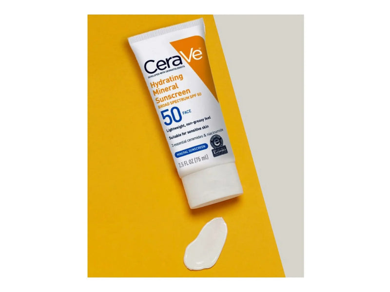 CeraVe Hydrating Mineral Sunscreen SPF 50 Face Lotion-75ml (USA STOCK WITH BOX)
