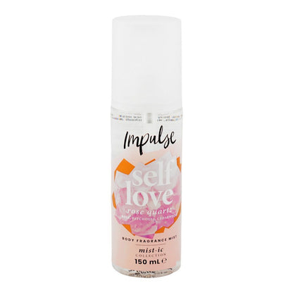 Impulse Self Love Rose Quartz Rose, Patchouli & Cedarwood Body Fragrance Mist 150ml – Long Lasting Body Mist for Women, Flora