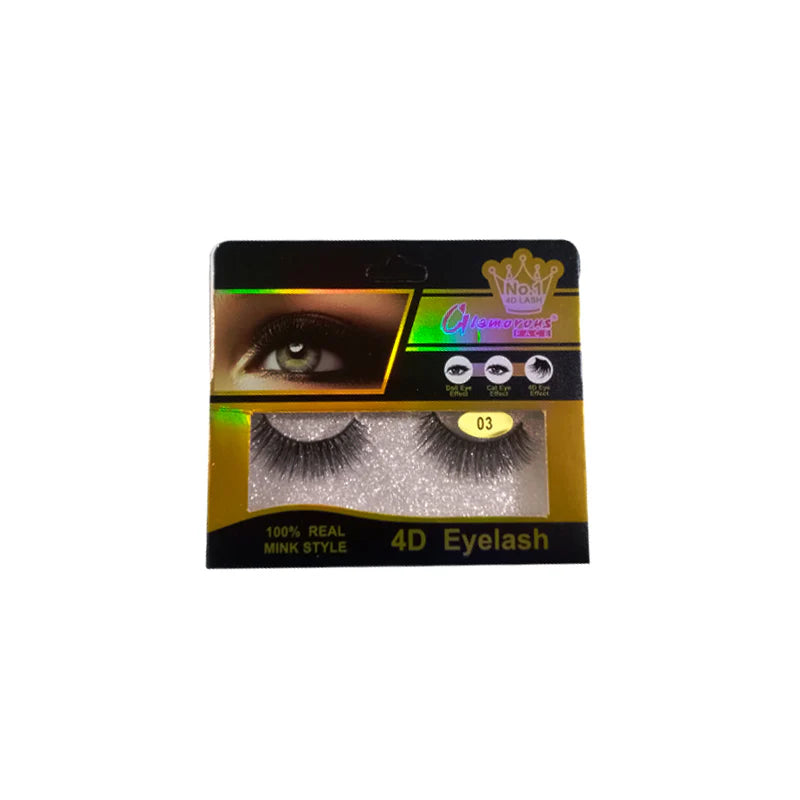 Glamorous Face 4D Mink Hair Eyelashes 10 Pieces (GF 8063)