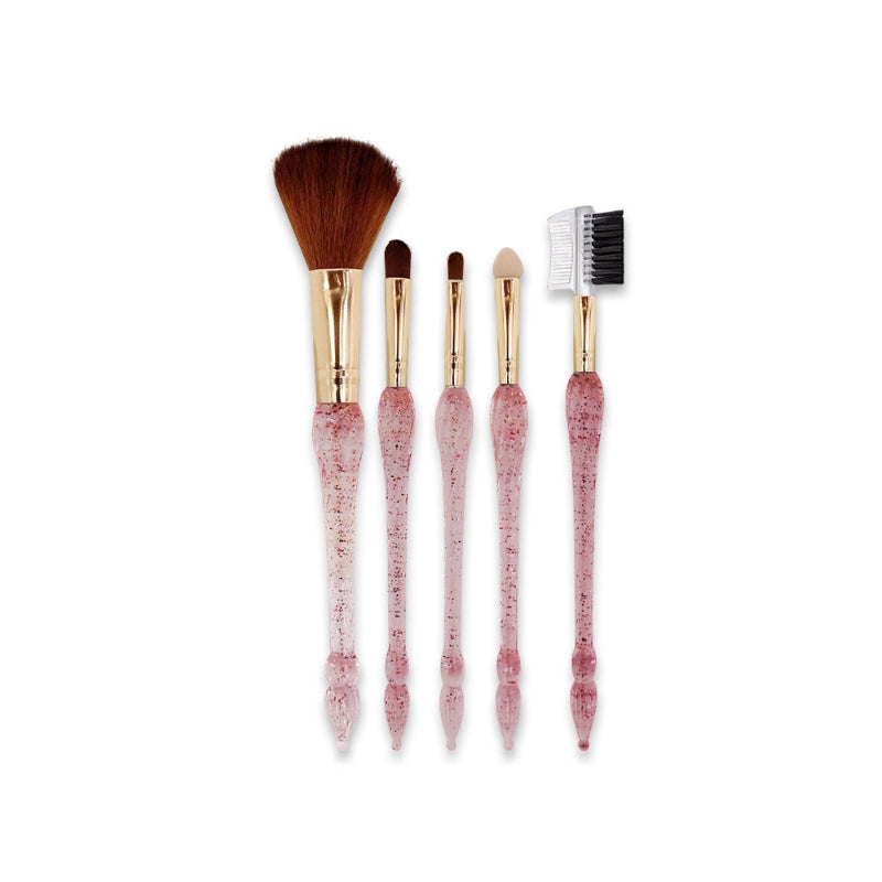 Glamorous Face 5 In 1 Makeup Brush Set (RED)