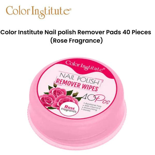 Color Institute Nail polish Remover Pads 40 Pieces (Rose Fragrance)