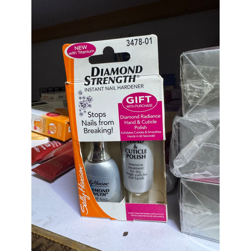 Sally Hansen Diamond Strength Instant Nail Hardener & Diamond Radiance Hand and Cuticle Polish