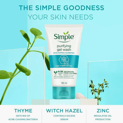 Simple Purifying Gel Wash 150 ml Deep Cleansing & Refreshing Care