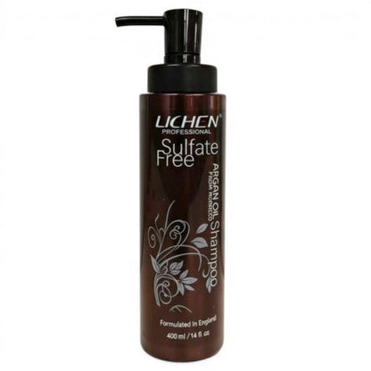 Lichen Sulphate Free Argan Oil Shampoo 400ml – Deep Nourishing Hair Care for Soft, Smooth, Frizz Free & Shiny Hair