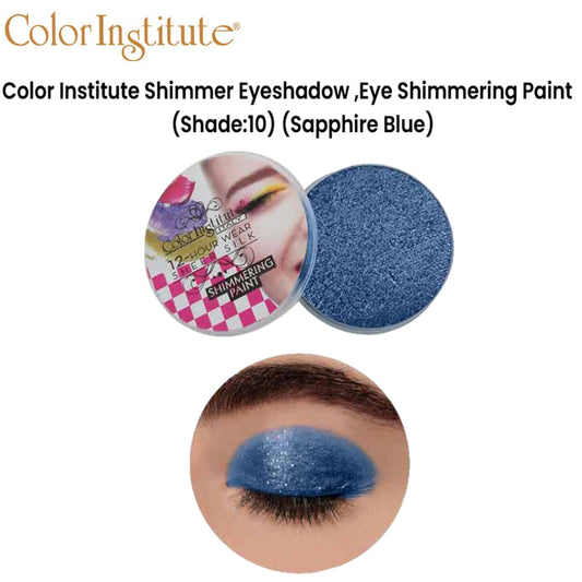 Color Institute Shimmer Eyeshadow . Eye Shimmering Paint (Shade:10) ( Blue)