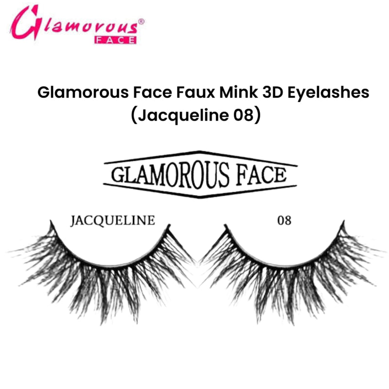 Glamorous Face Faux Mink 3D Eyelashes (Jacqueline 08)