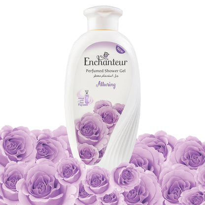 Enchanteur Alluring Perfumed Shower Gel 250ml - Deep Cleansing Moisturizing Body Wash with Long Lasting Floral Fragrance for 