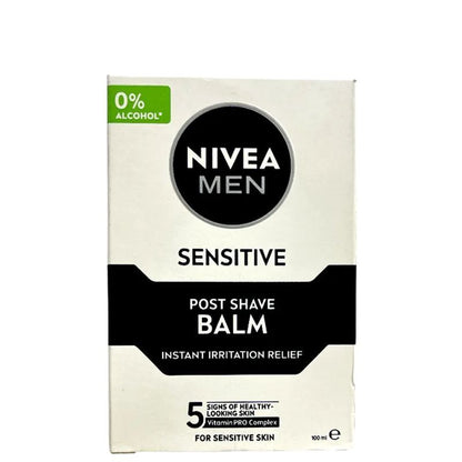 NIVEA Men Sensitive Post Shave Balm 100ml – Instant Hydrating Relief After Shave Care, Alcohol Free Formula, Redness & Irrita