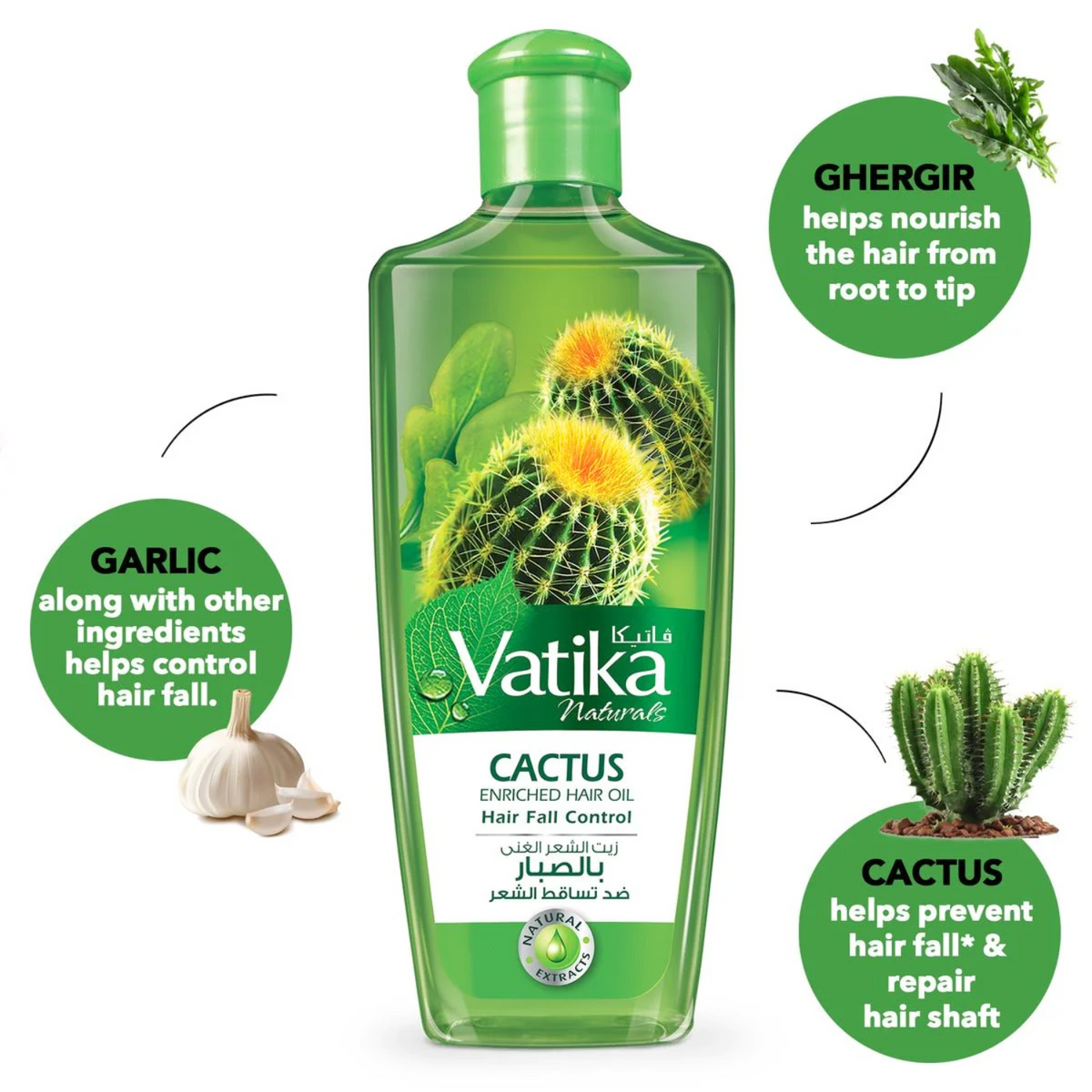 Vatika Naturals Hair Fall Control Cactus Enriched Hair Oil 100ml