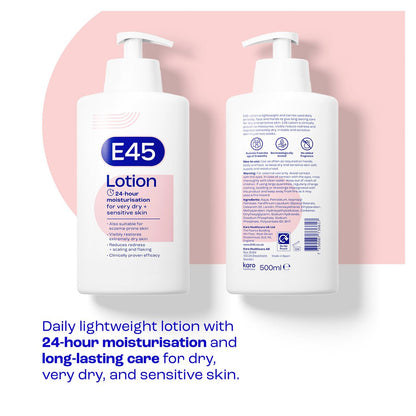 E45 Moisturiser Body Lotion for Dry & Sensitive Skin 500ml