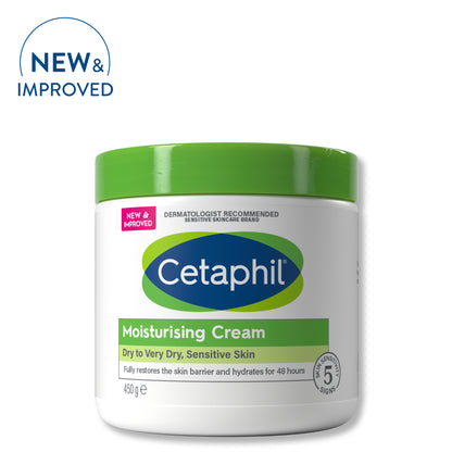 Cetaphil Moisturizing Cream 450g for Dry & Sensitive Skin | Deep Hydration Face & Body