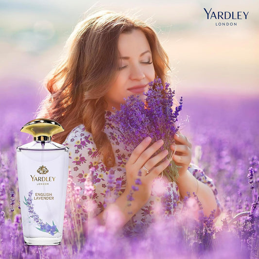 Yardley London English Lavender Eau de Toilette for Women 125ml - Classic Floral Lavender Fragrance Perfume with Soothing Fre