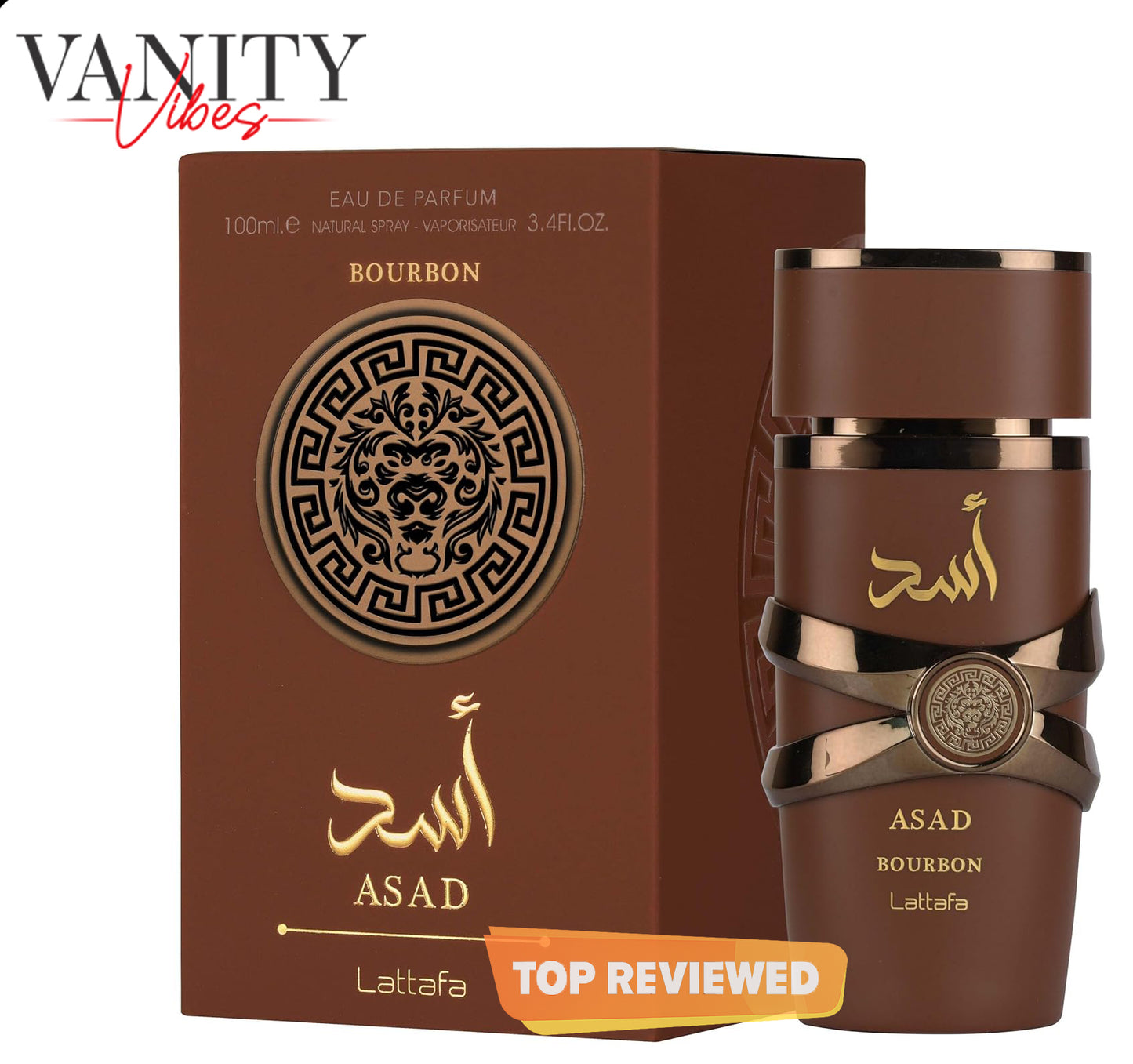 Lattafa Asad Bourbon Eau De Parfum 100ml for Unisex | Original Long Lasting Perfume