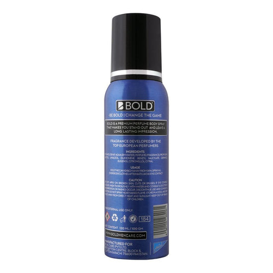 Bold Electric Perfume Body Spray 120ml for Men & Women - Long Lasting Fresh Fragrance Deodorant Spray, Strong Scent Body Mist